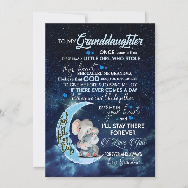 Granddaughter Lovers | Letter To My Granddaughter Holiday Card (Front)
