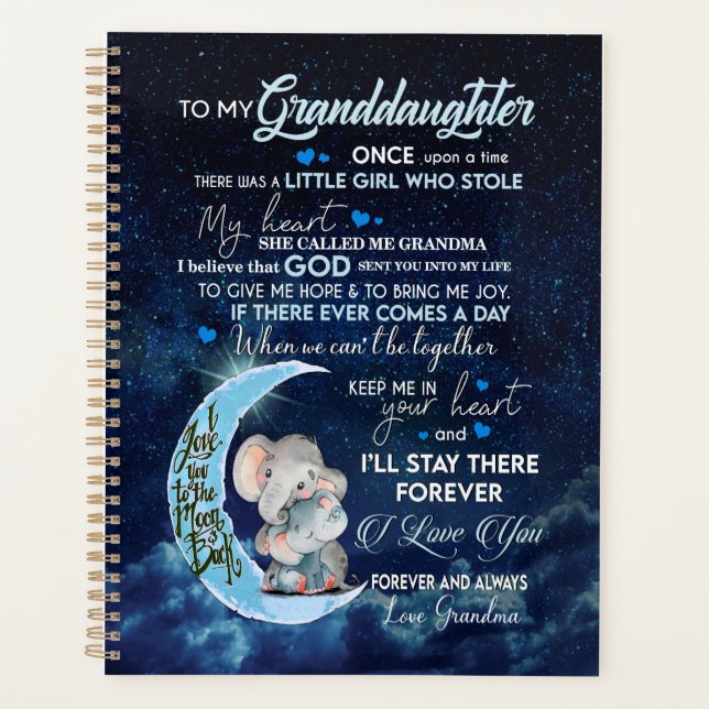 Granddaughter Lovers | Letter To My Granddaughter Planner (Front)
