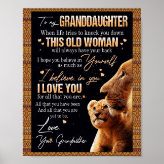 Granddaughter Lovers | Letter To My Granddaughter Poster