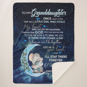 Granddaughter Lovers   Letter To My Granddaughter Sherpa Blanket