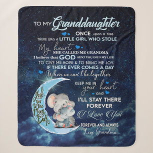 Granddaughter Lovers   Letter To My Granddaughter Sherpa Blanket