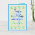 Granddaughter Modern Keepsake Birthday Card<br><div class="desc">A lovely minimalist,  modern design card for the great daughter. Customize with name and age to make this card a lovely keepsake for years to come.</div>
