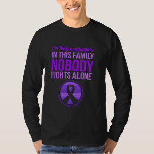 Granddaughter Nobody Fights Alone Alzheimer's Awar T-Shirt