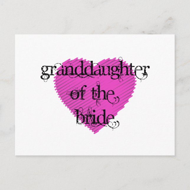 Granddaughter of the Bride Postcard (Front)