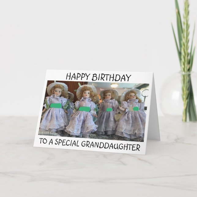 *GRANDDAUGHTER* ON YOUR BIRTHDAY FROM GRANDPARENT CARD (Front)
