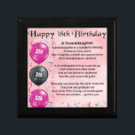 Granddaughter Poem - 18th Birthday Gift Box<br><div class="desc">A great gift for a special granddaughter on her 18th Birthday</div>