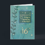 Granddaughter Religious 16th Birthday Hand Drawn Card<br><div class="desc">This is a religious card that is perfect to send your granddaughter when she celebrates her 16th birthday. On the inside is a message that reminds her that she is a blessing and loved greatly. Send her this one when her special day arrives.</div>