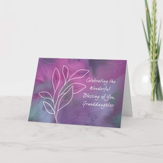 Granddaughter Religious Birthday Blessings  Card (Front)