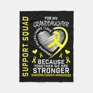Granddaughter Sarcoma Cancer Awareness Supporter Fleece Blanket
