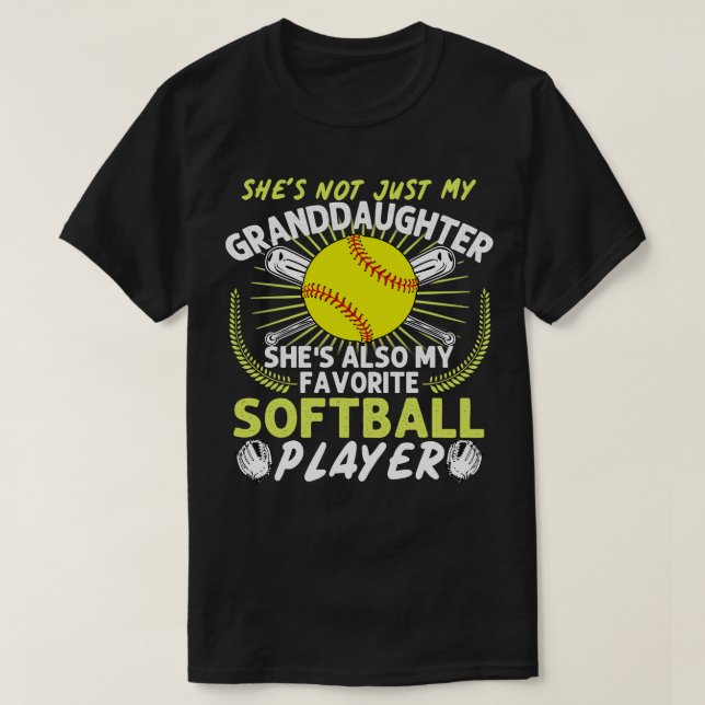 Granddaughter Softball T-Shirt (Design Front)