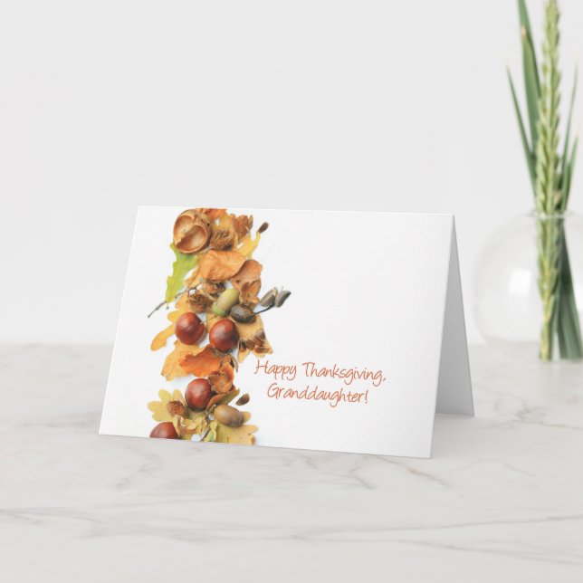Granddaughter Thanksgiving Card (Front)