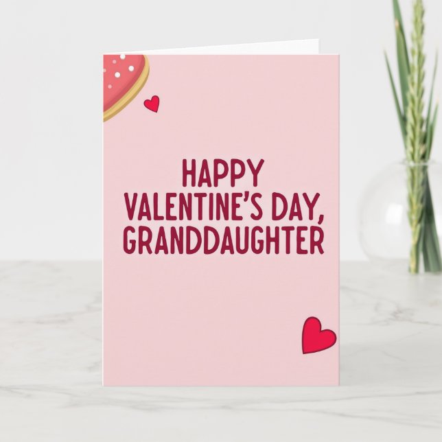 Granddaughter Valentine Message Card (Front)