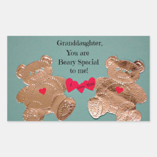 Granddaughter, you are Beary Special to me! Sticker