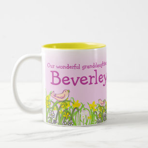 Granddaughter "your name" blonde girls fun mug