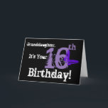 Granddaughter's 16th birthday, purple butterfly. card<br><div class="desc">A black background featuring a purple butterfly and white and purple text,  on this fun,  birthday greeting for a granddaughter. My Funny Mind Greetings.</div>