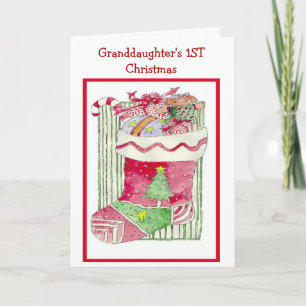 Granddaughter's 1ST Christmas - Greeting Card