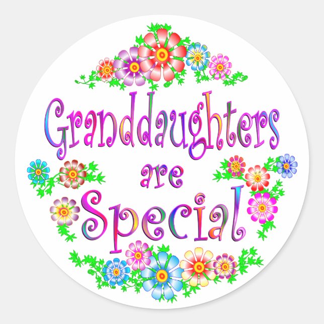 GRANDDAUGHTERS are Special Classic Round Sticker (Front)