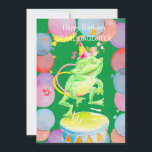 Granddaughter's Birthday Greetings Card. Thank You Card<br><div class="desc">Hop to the beat granddaughter,  let's have a hipoty hipoty birthday party.</div>