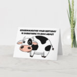 GRANDDAUGHTERS BIRTHDAY IS SOMETHING TO MOO ABOUT CARD<br><div class="desc">THANK YOU FOR STOPPING BY ONE OF MY EIGHT STORES!</div>