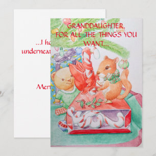 Granddaughter's Christmas Greeting Card 