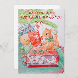 Granddaughter's Christmas Greeting Card
