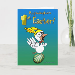 Granddaughter's First Easter. Holiday Card