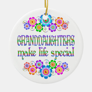 Granddaughters Make Life Special Ceramic Ornament