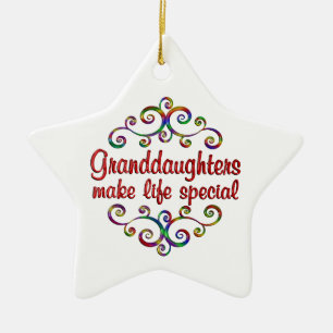 Granddaughters Make Life Special Ceramic Ornament