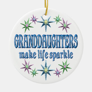 Granddaughters Sparkle Ceramic Ornament