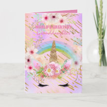 GRANDDAUGHTER's UNICORN Gifts Pink Gold Girly