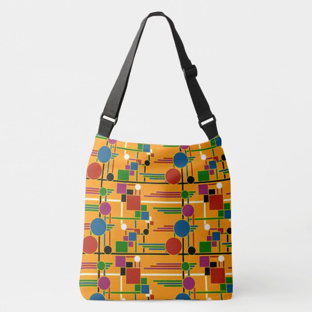 Grande abstraction #2 de sac fourre-tout en or (Devant)