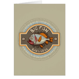 Grande affiche de bar et grill de poissons