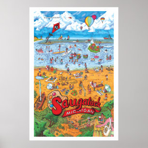 Grande affiche de Saugatuck (jour)