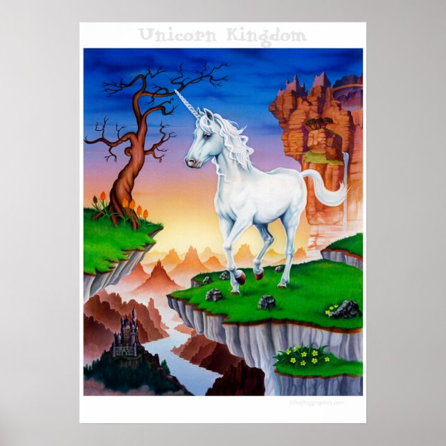 Grande affiche imaginaire art magique Unicorn Roya (Devant)
