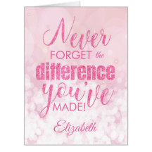 Grande Appréciation du Merci Retraite rose