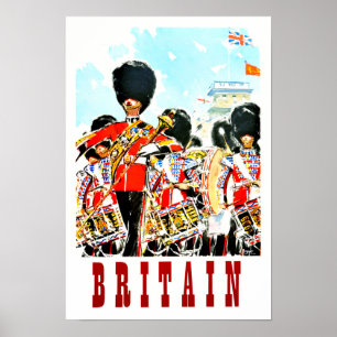 Grande-Bretagne Royal Guards voyage vintage Poster