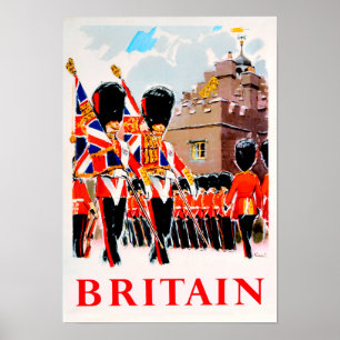 Grande-Bretagne Royal Guards voyage vintage Poster