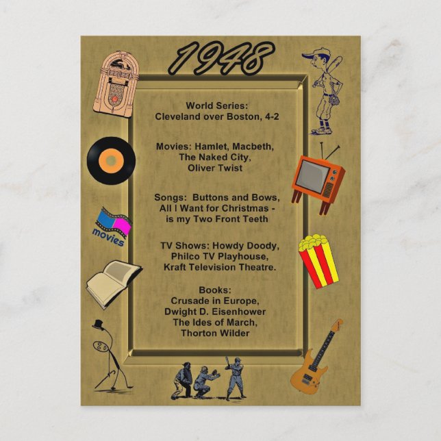Grande carte d'anniversaire 1948 (Devant)