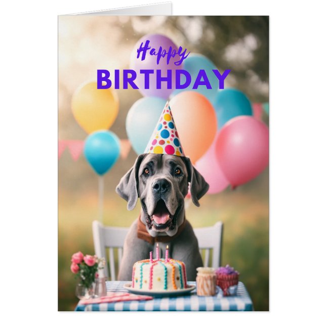 Grande carte d'anniversaire Dane (Devant)