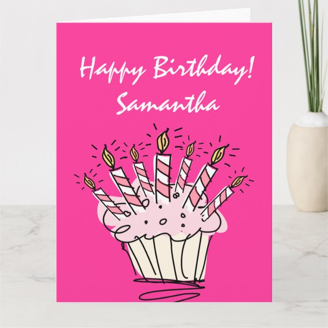 Grande carte d'anniversaire très grande pour les f (Devant)