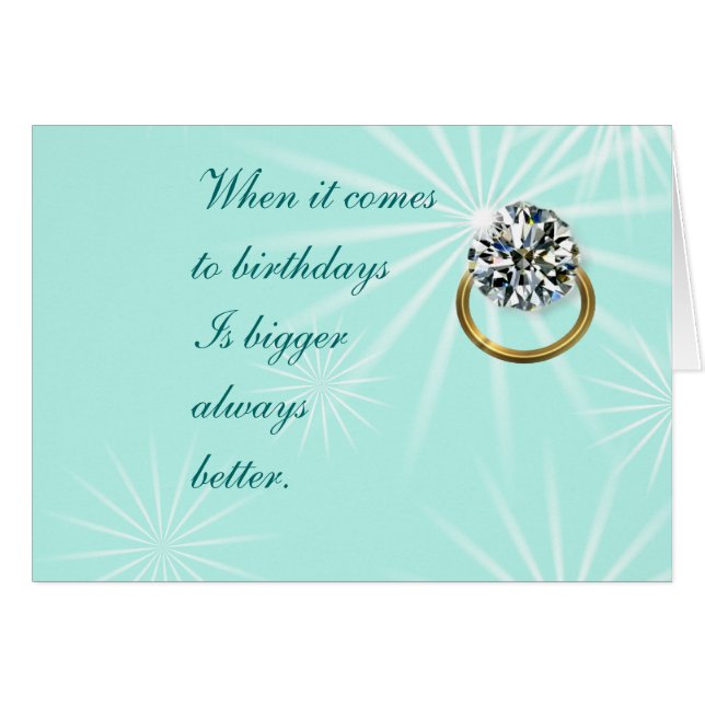 Grande carte de diamant pour toute personnaliser (Devant horizontal)