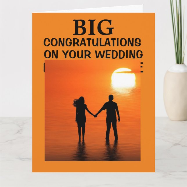 GRANDE CARTE DE FÉLICITATIONS DE MARIAGE MARIAGE G (Devant)