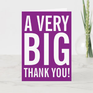 Grande carte de Merci pour remercier