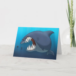 Grande carte de requin blanc (vierge à l'intérieur