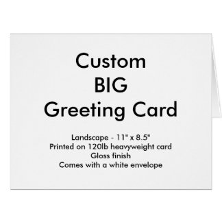 Grande carte de voeux faite sur commande -
