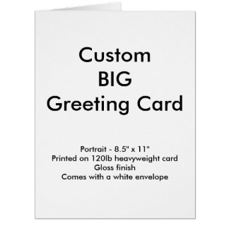 Grande carte de voeux faite sur commande -