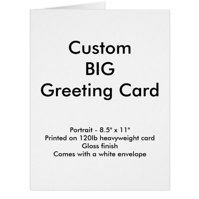 Grande carte de voeux faite sur commande - (Devant)
