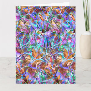 Grande carte de voeux Verre Abstrait floral