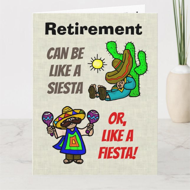 Grande carte mexicaine de retraite (Devant)