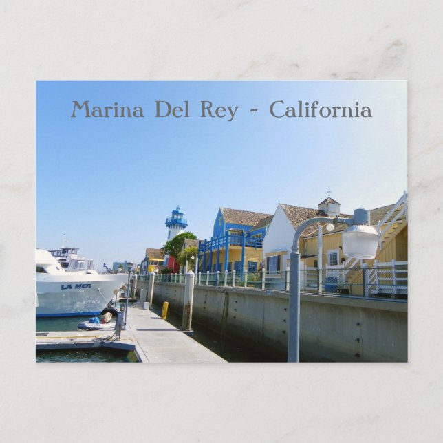 Grande carte postale Marina Del Rey ! (Devant)